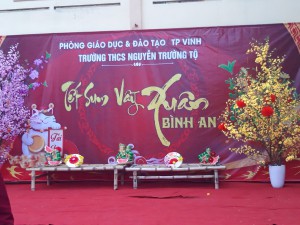 Rộn ràng hội Xuân "TẾT SUM VẦY-XUÂN BÌNH AN" tại trường THCS Nguyễn Trường Tộ